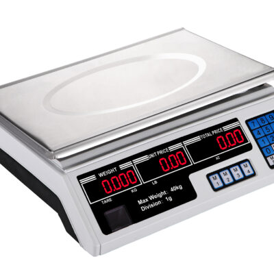 Digital Electronic 40kg 1g Kitchen Scale Commercial Shop Computing Food Weight – White