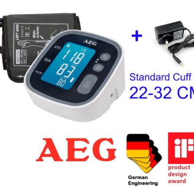 GermanAEG Digital Electronic Backlit Blood Pressure Monitor Upper Arm W/ 240v AC