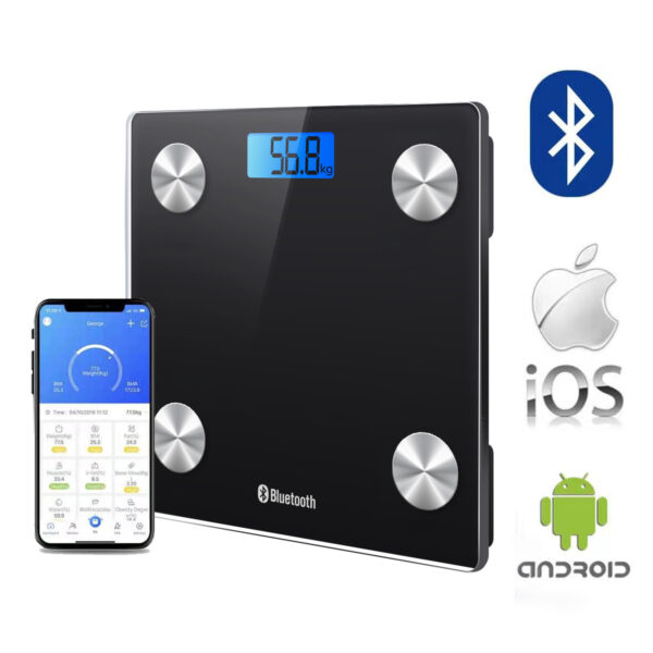 Wireless Bluetooth Digital Bathroom Body Fat Scale 180KG Weight Scales BMI Water