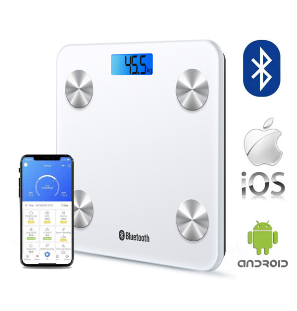 Wireless Bluetooth Digital Bathroom Body Fat Scale 180KG Weight Scales BMI Water