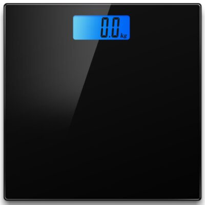 Electronic Digital Glass Bathroom Scale Scales 180KG – Black