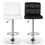 Myra Adjustable Barstool - Black / White