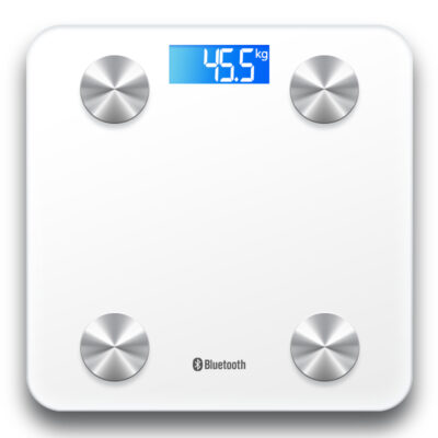Wireless Bluetooth Digital Bathroom Body Fat Scale 180KG Weight Scales BMI Water – 8028 White