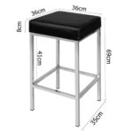 Vienna Faux Leather Barstool - Black / White