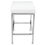 Vienna Faux Leather Barstool - Black / White